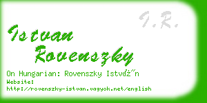 istvan rovenszky business card